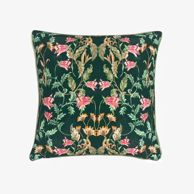 The Range Heritage Bell Flowers Bell Flowers Cushion - Viridian