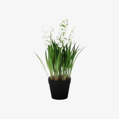 The Range Artificial Lily of the Valley Potted Plant (25cm) - White