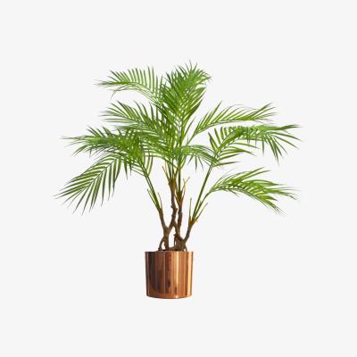 The Range Artificial Areca Palm Plant Realistic Detail Trunk Copper Metal Plater - Green