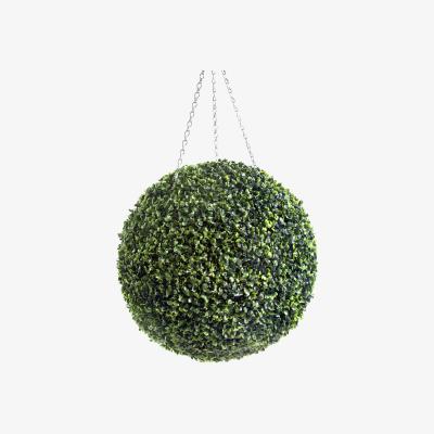 The Range Best Artificial 50cm Green Boxwood Buxus Grass Hanging Basket Topiary Ball - Green