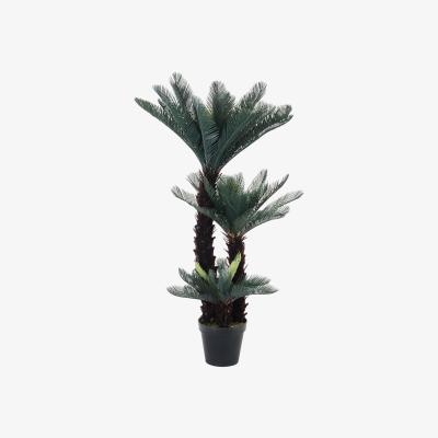 The Range Artificial Triple Cycas Decorative Plant in Planter - Green