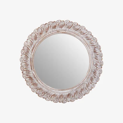 The Range Matera Gold Flower Wall Mirror - Grey