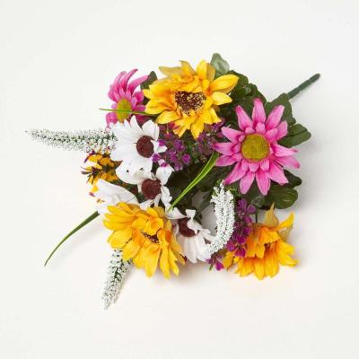 The Range Homescapes Pink  Yellow Sunflower Bouquet - Pink