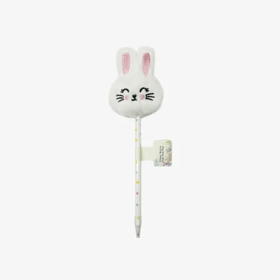 The Range Flower Bunny Pom Pom Pen - White