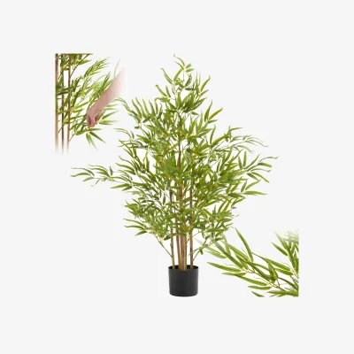 The Range Artificial Plant - Bamboo, Realistic Look, Low-Maintenance - Green / 120cm