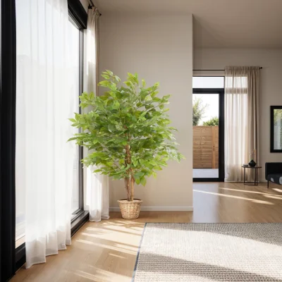 The Range Artificial Plant - Detailed And Lifelike, Ficus Tree, Low-Maintenance - Green / 120cm