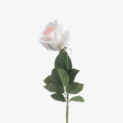 The Range Palest Pink Tea Rose Artificial Flower Stem - Baby Pink