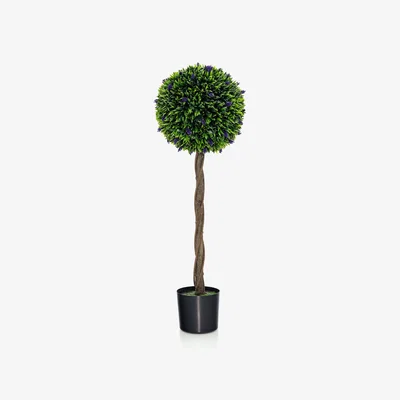 The Range Fake Lavender Topiary Ball Plant - Green