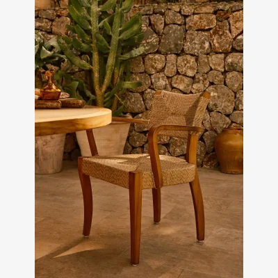 Soho Home Molina Outdoor Dining Chair, Natural