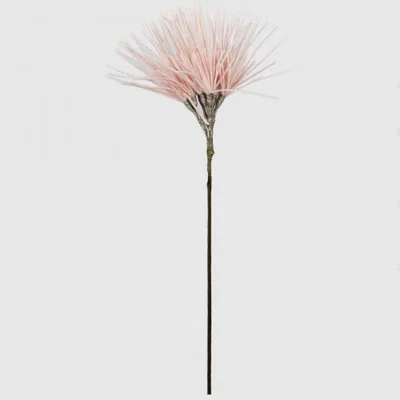 Teddy Beau Deco Home Pink Foam Single Spike Stem Flower