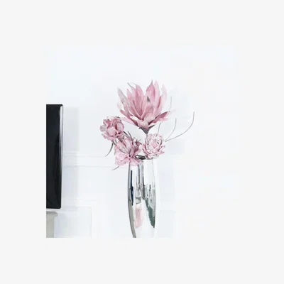 Teddy Beau Deco Home Pink Foam Single Protea Stem Flower