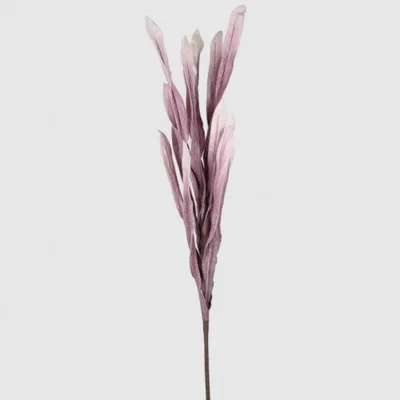 Teddy Beau Deco Home Pink Foam Single Slim Leaves Flower