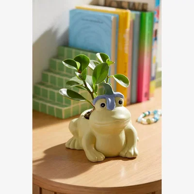 Urban Outfitters Frog Flower Hat Planter - Green ALL at Urban Outfitters