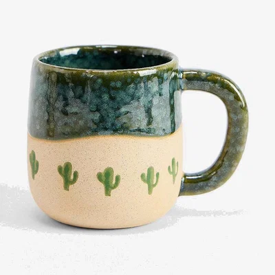 Urban Outfitters Cactus Glaze Mug - Green ALL at Urban Outfitters