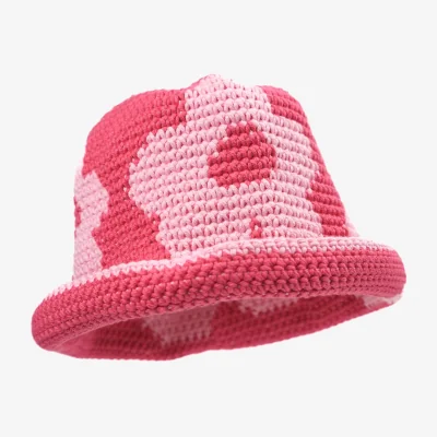 Wolf & Badger Women's Pink Flower Bucket Hat | 58Cm | Hotpot Variety