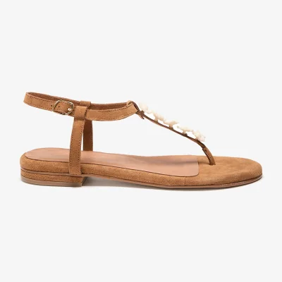 Wolf & Badger Women's Brown Savina Flower Camel - Naguisa | 5 Uk