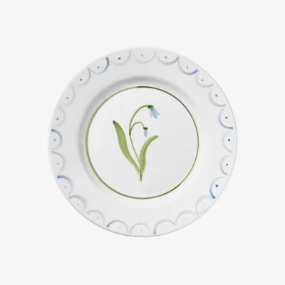 Westwing Hand-Painted Breakfast Plate Cottage Flower