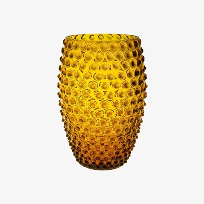 Amara KLIMCHI - Hobnail Egg Vase - Amber