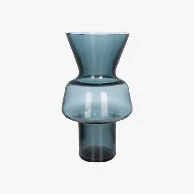 Amara Luxe - Smoke Wide Glass Vase