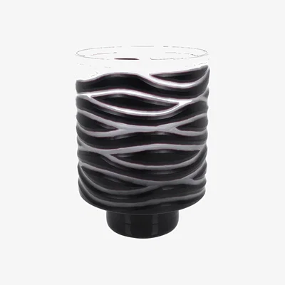 Amara Zebra Effect Glass Footed Vase