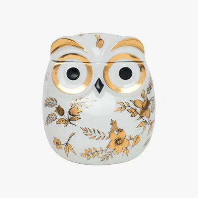 Amara Floral Owl Jar