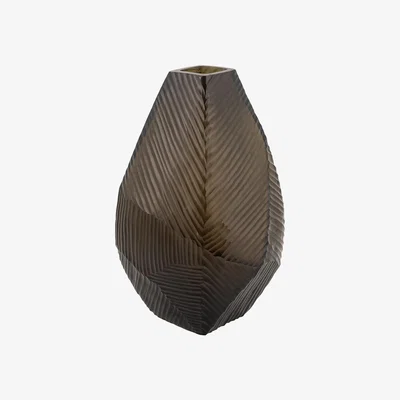 Amara Global Explorer - Abstract Scratched Vase - Stone/Taupe