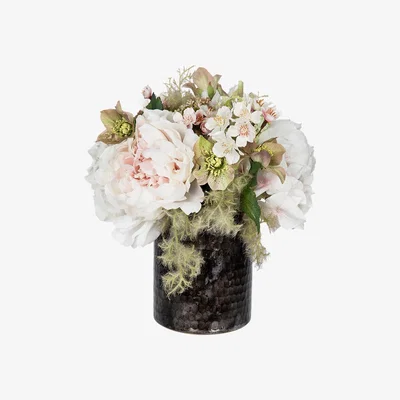 Amara rtfact - Hydrangea Mix Arrangement In Textured Vase - Medium