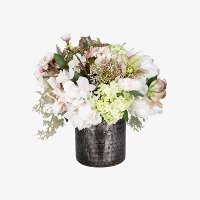 Amara rtfact - Hydrangea Mix Arrangement In Textured Vase - Small