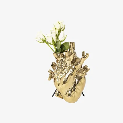 Amara Seletti - Love In Bloom Gold Edition Heart Vase