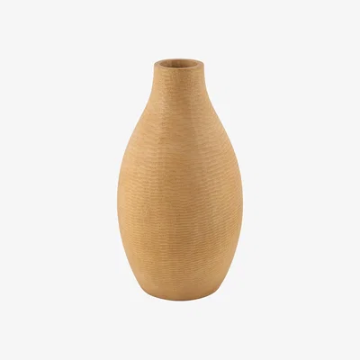 Amara Retreat - Grain Pattern Wooden Vase
