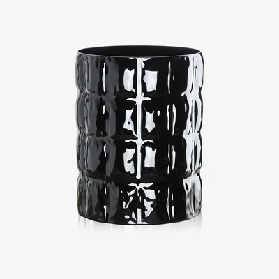 Amara Kartell - Matelasse Vase - Glossy Black