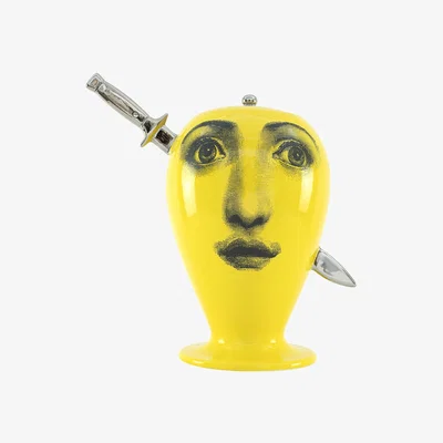 Amara Fornasetti - Infilzato Vase - Yellow/Platinum