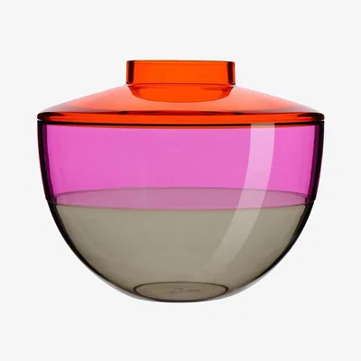 Amara Kartell - Shibuya Vase - Orange/Violet/Smoke