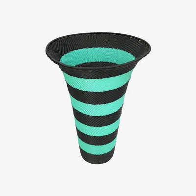 Amara Lisa Todd Designs - Imabli Wirework Vase - Aqua & Black