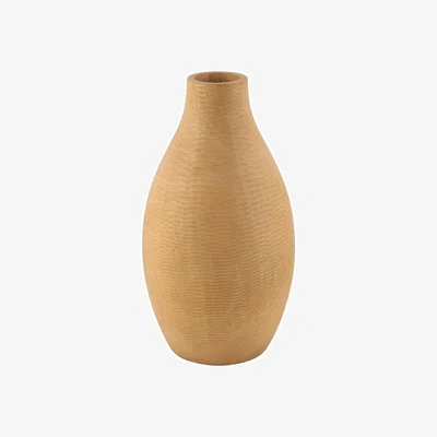 Amara Grain Pattern Wooden Vase