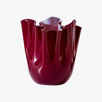Amara Venini - Fazzoletti Bicolore Vase - Medium - Oxblood