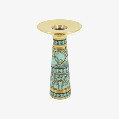 Amara Versace Home - La Scala Del Palazzo Vase/Candle Holder - Green - Small