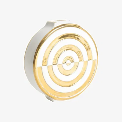 Amara Futura Bullseye Vase - White and Gold
