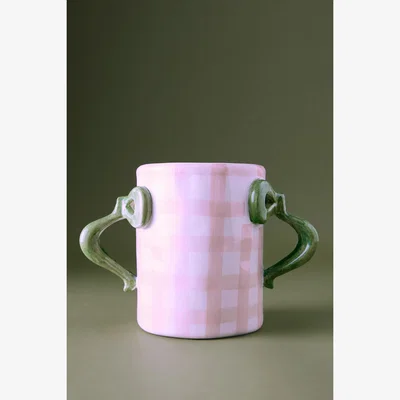 Anthropologie Damson Madder Green Bow Vase