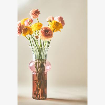 Anthropologie Claudia Pleated Glass Vase