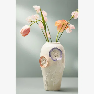 Anthropologie Daria Sculpted Floral Vase
