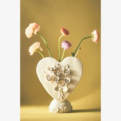 Anthropologie Francesca Kaye Heart Vase