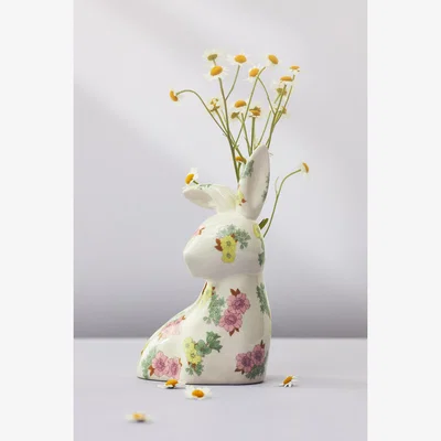 Anthropologie Bunny Stoneware Vase