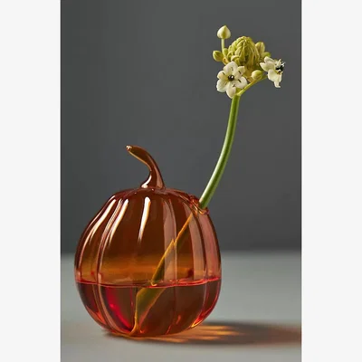 Anthropologie Harvest Glass Bud Vase