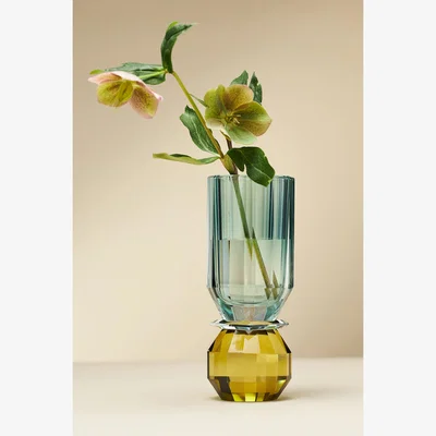 Anthropologie Cut Glass Vase