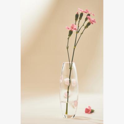 Anthropologie Heart Icon Tall Glass Vase