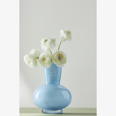 Anthropologie Powder Colour Glass Vase