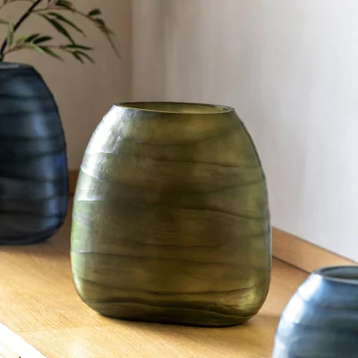Arighi Bianchi Handblown Olive Vase, Large