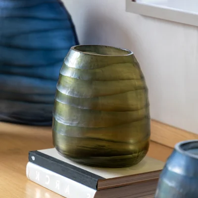 Arighi Bianchi Handblown Olive Vase, Small