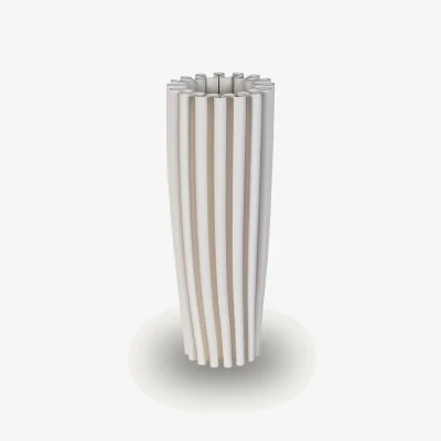 Arighi Bianchi White 3D Effect Printed Vase
